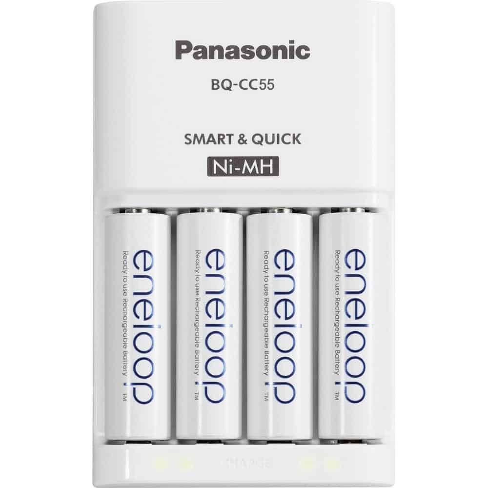 Chargeur Panasonic Eneloop Pro SmartPlus Charger BQ-CC55 avec 4 piles AA  2500mAh - Bestpiles