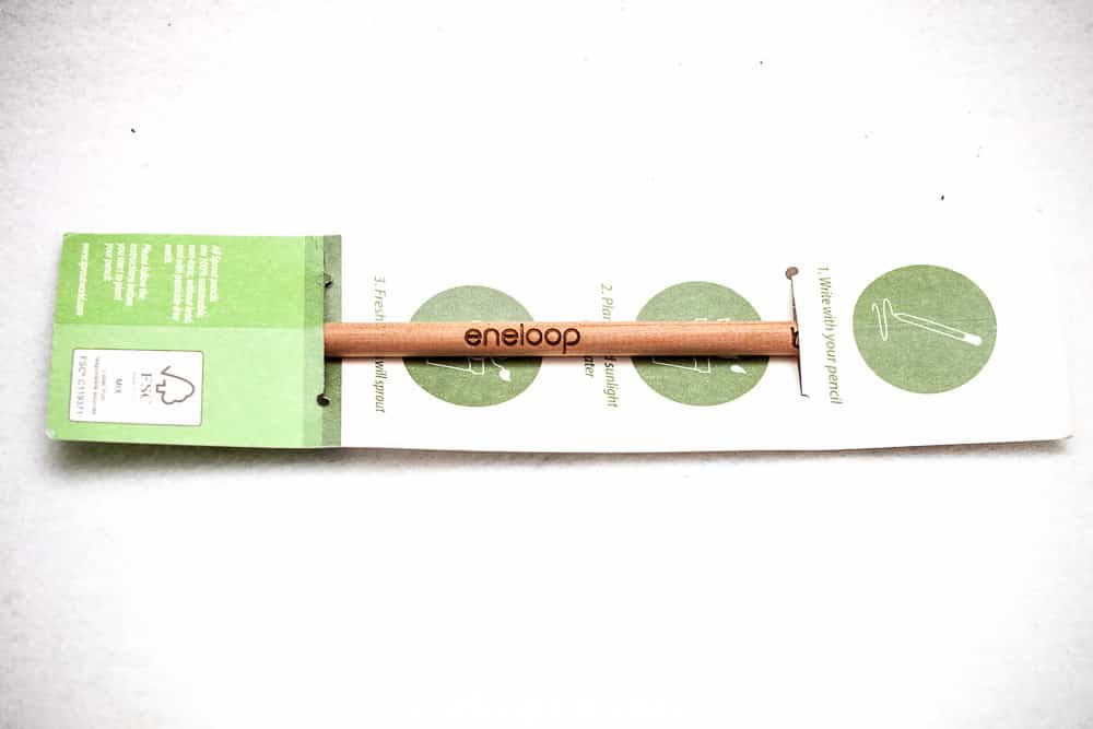 eneloop pencil with plant