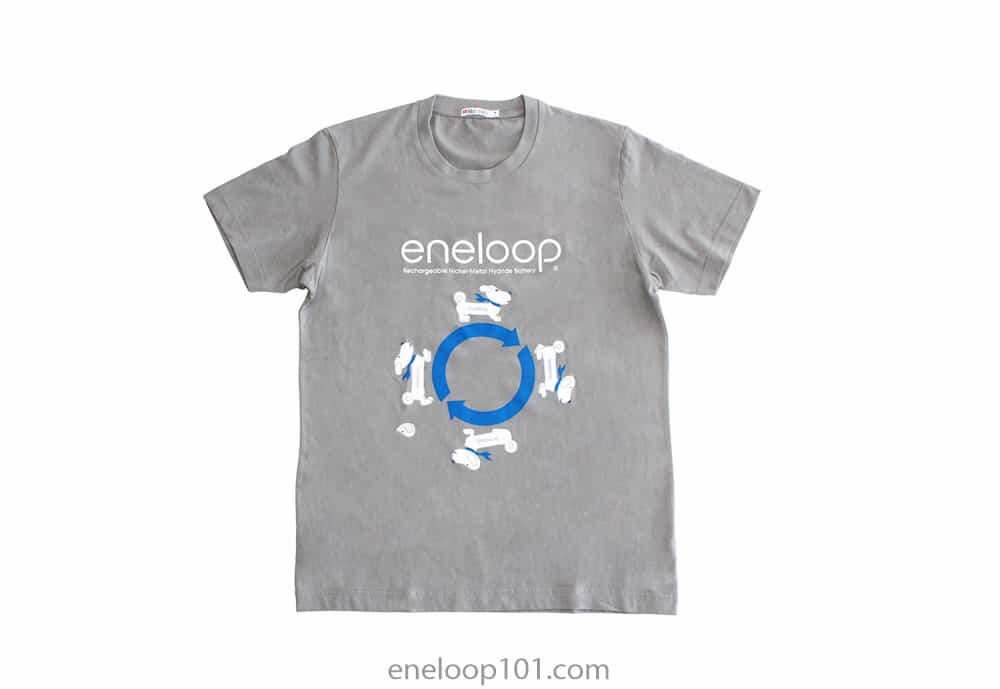 grey t-shirt with eneloopy dog